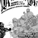 Appel à rassemblement le 27 octobre à 11h en solidarité avec les inculpé.es du 8 décembre et contre la mascarade de la justice antiterro